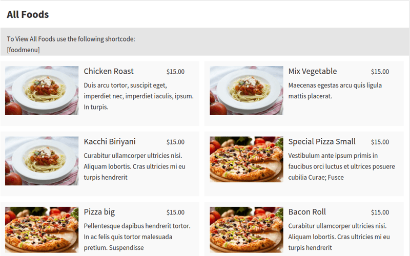 restaurant menu wordpress plugins