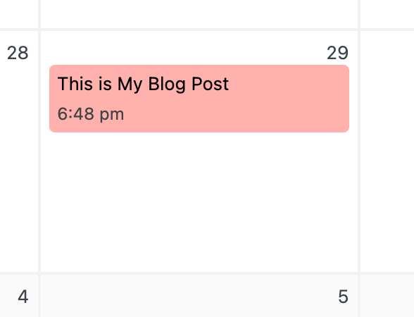 Newly scheduled blog post