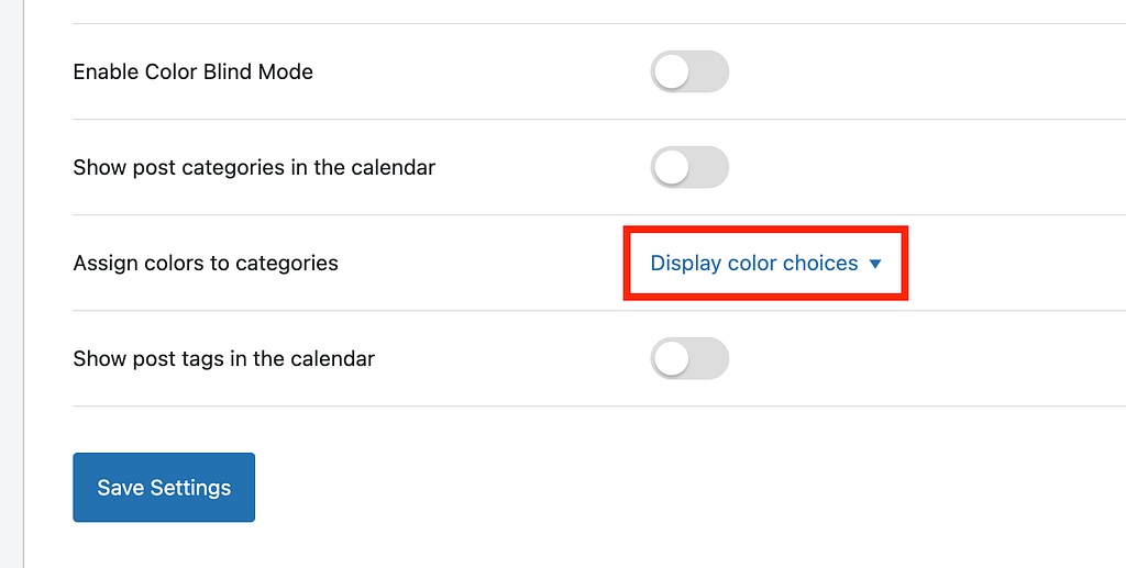 customize category colors