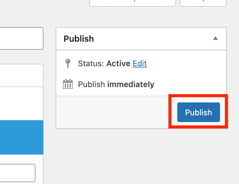 publish button