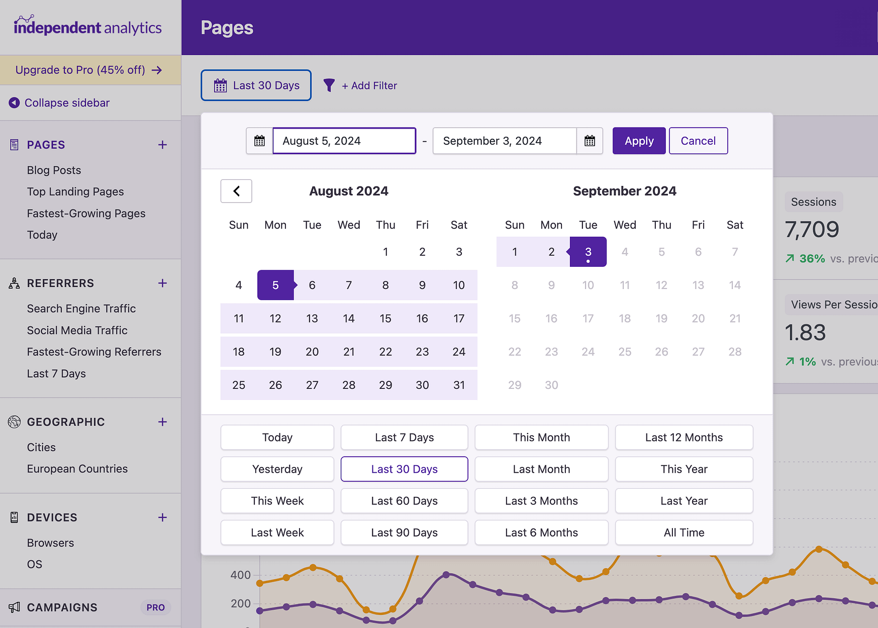 Custom date picker