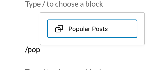 Adding reusable block
