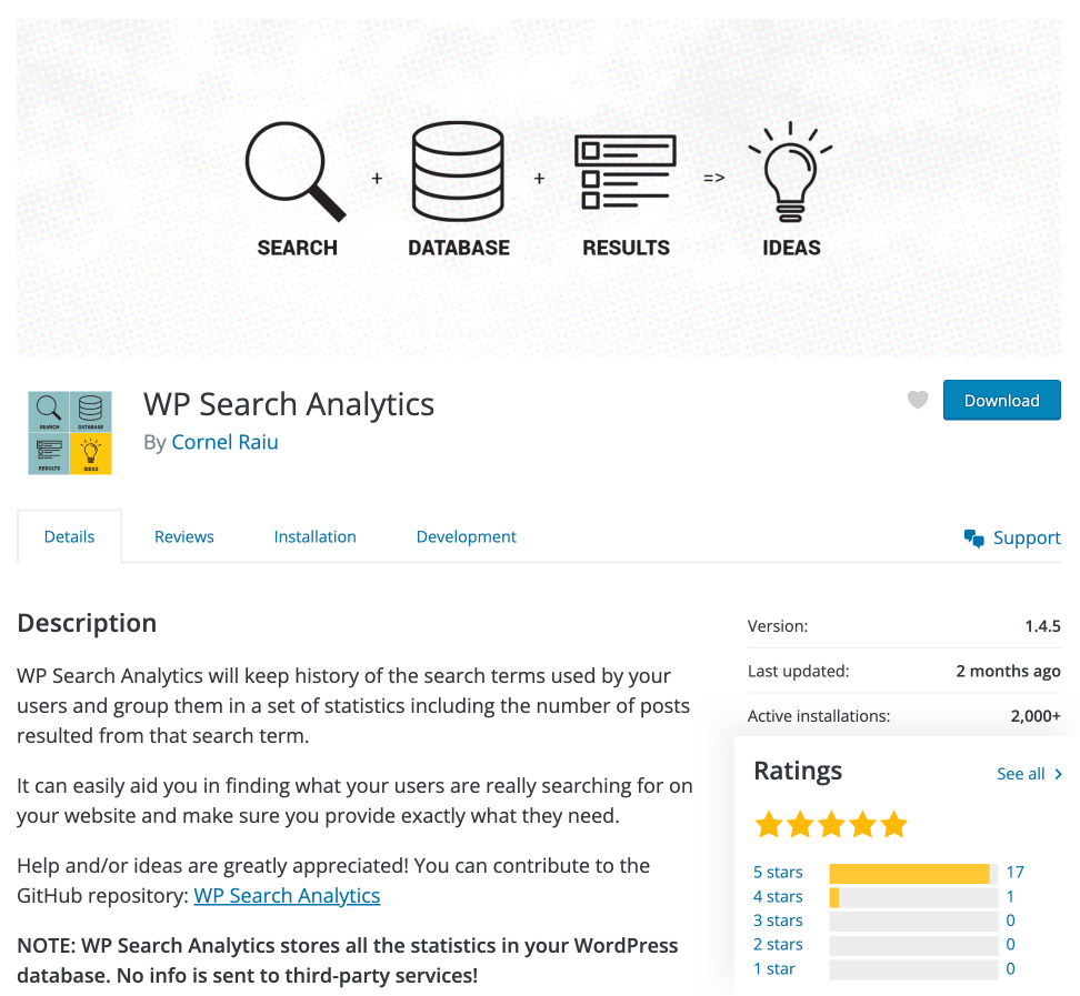Wp search analytics