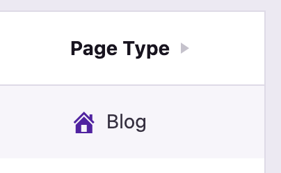 Blog page type