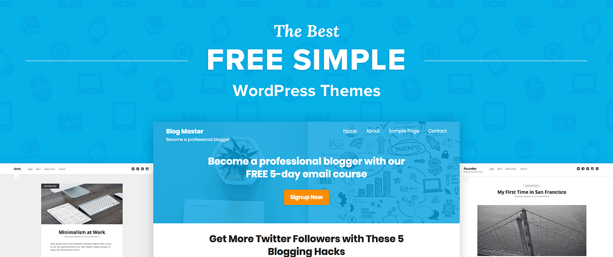 Free Simple WordPress Themes
