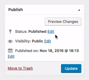 Making a published post a draft