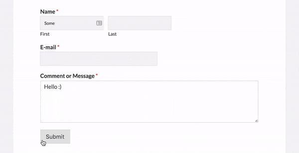 Field validation example