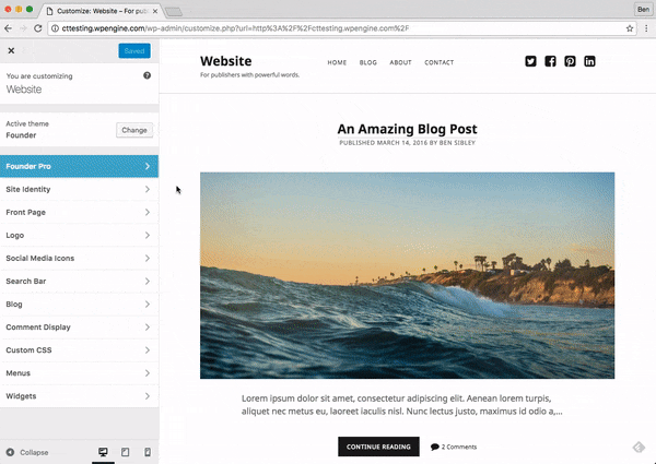 GIF of a favicon being added