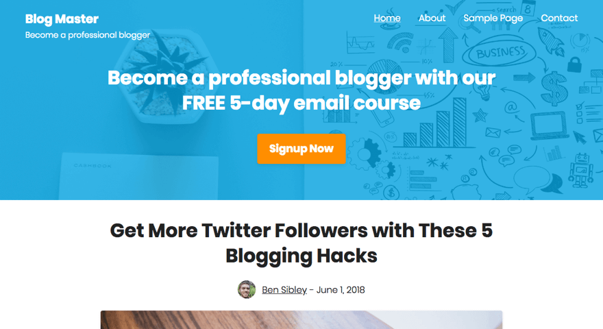 Challenger WordPress theme