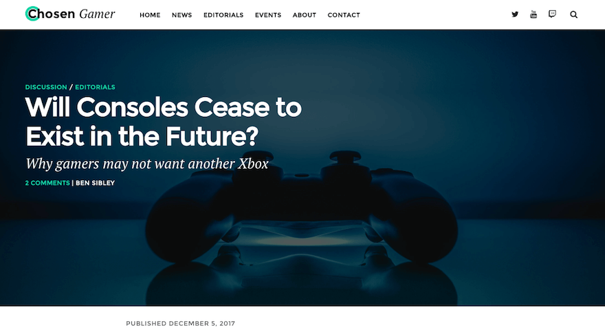 Chosen Gamer WordPress theme
