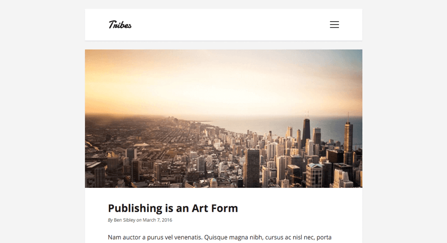 Tribes WordPress theme