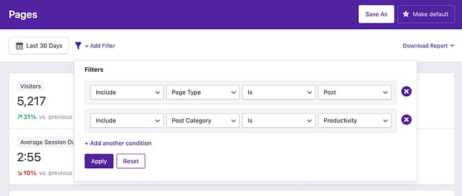 Multiple filters in use
