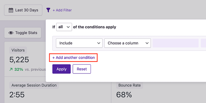 Add new filter condition