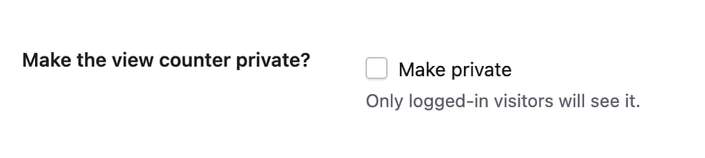 Make view counter private