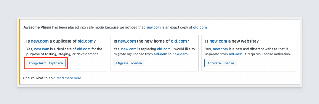 Freemius long term duplicate