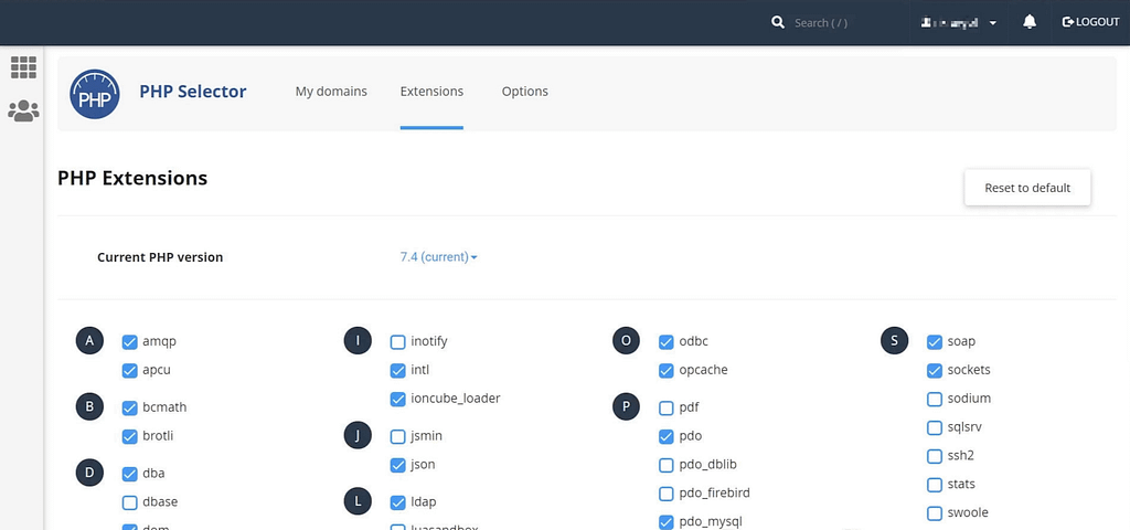Php extensions cpanel