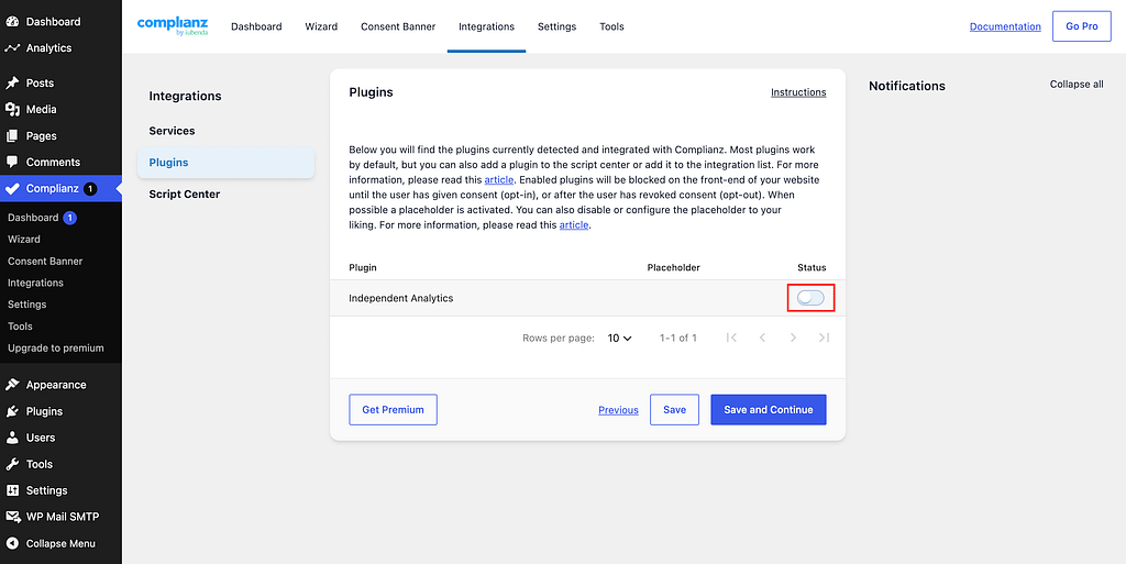 Complianze integration