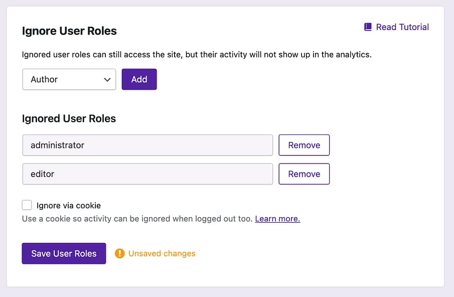 Blocking a new user role
