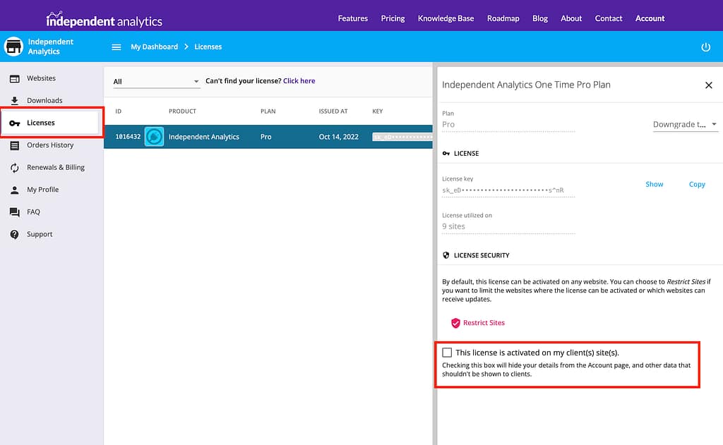 White-labeling a license key