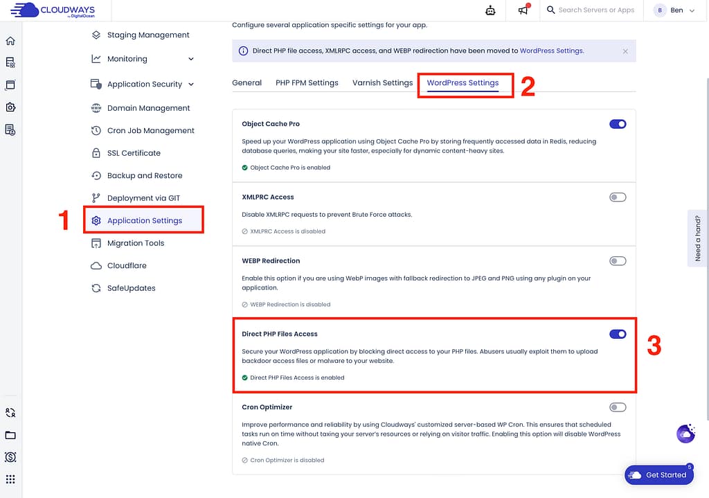 Cloudways enable PHP execution