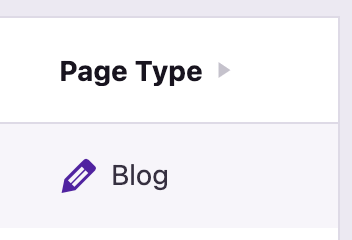Blog page type icon for non-homepage