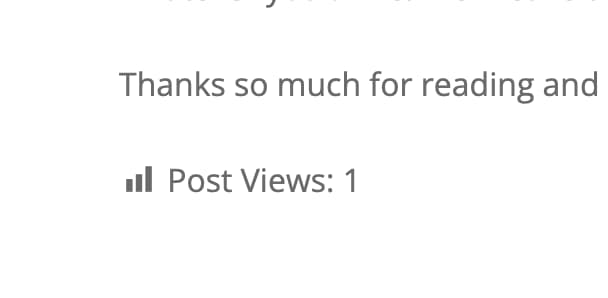 Post views counter plugin display