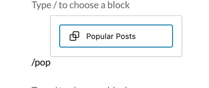Adding reusable block