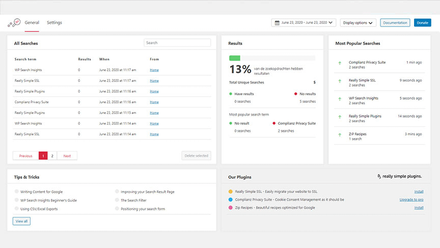 Wp search insights data