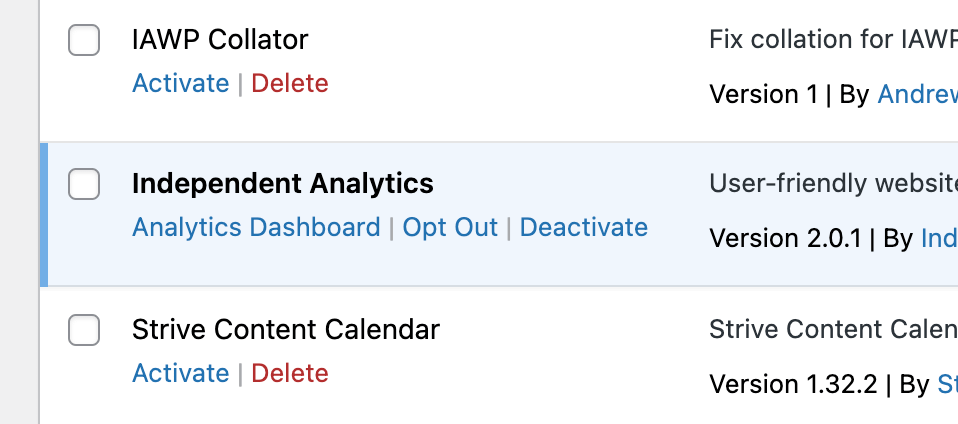 Freemius Opt Out link