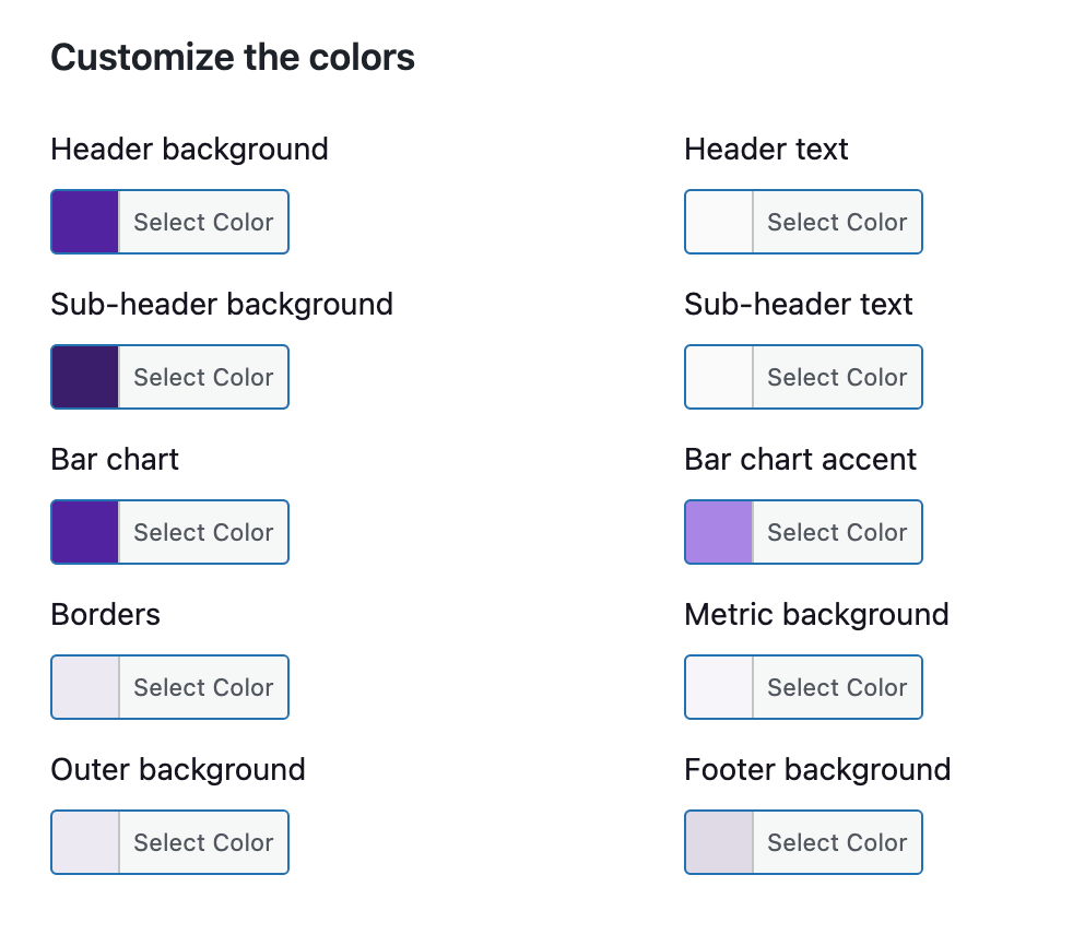 Customize email colors