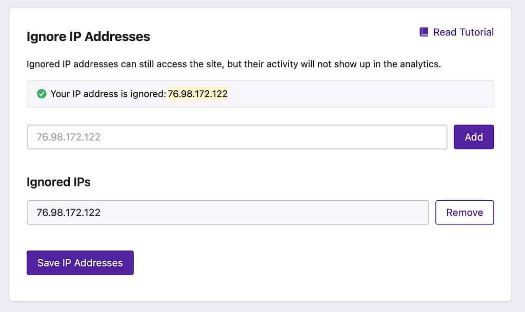 IP blocking form
