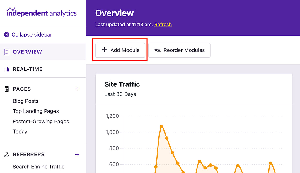 Add module toolbar
