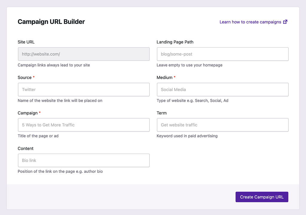 Campaign URL Builder