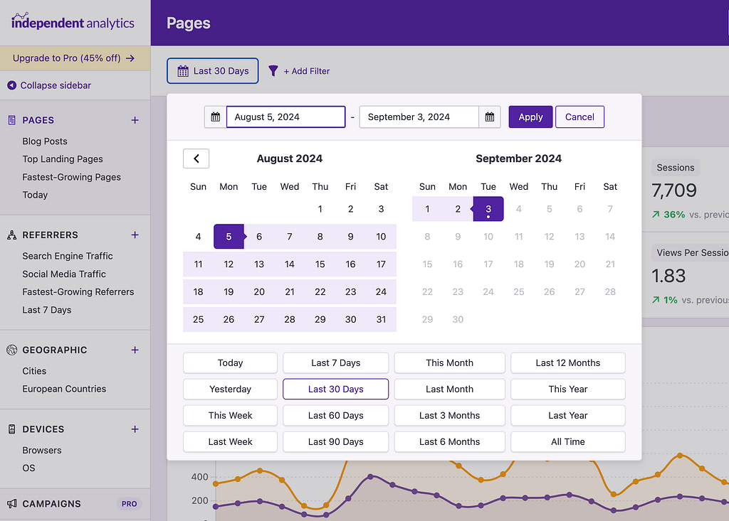 Custom date picker