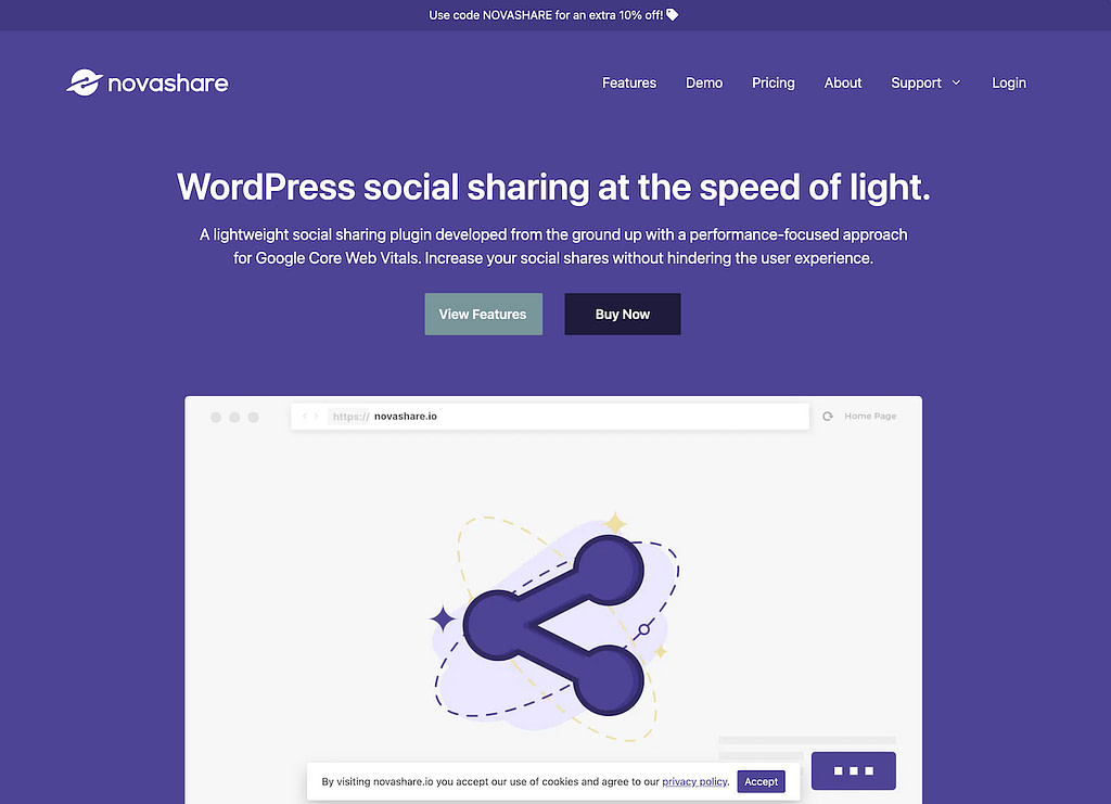 Novashare plugin website