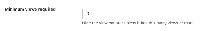 Minimum views required setting