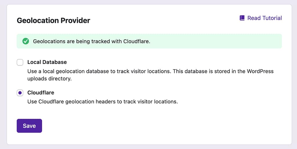 Cloudflare geolocation tracking enabled