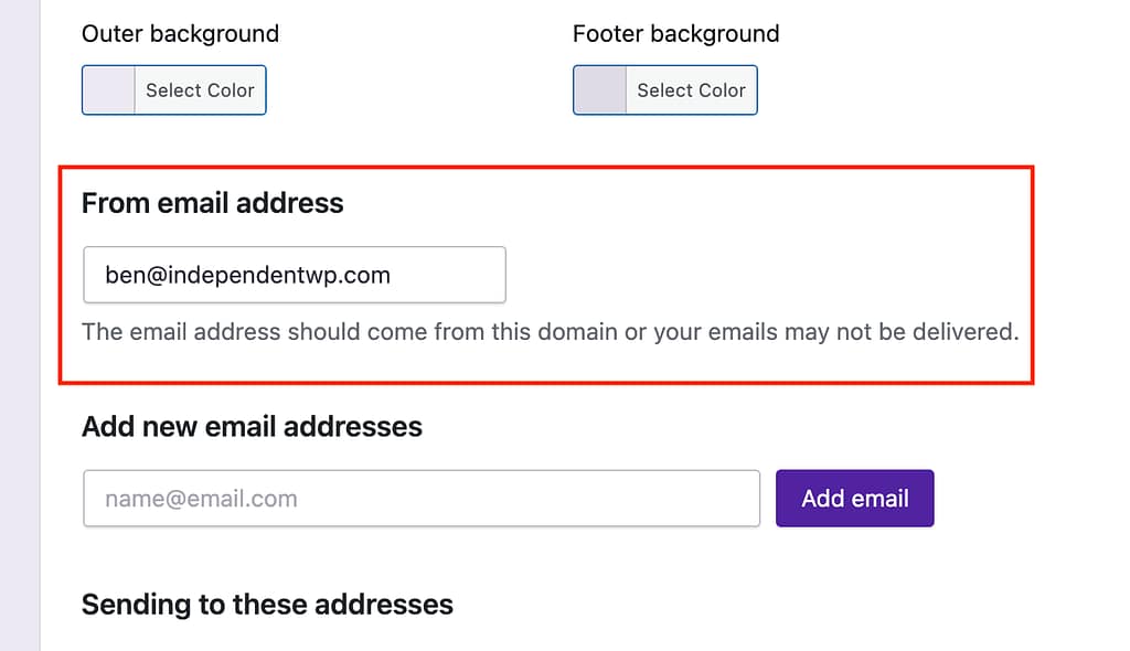 From email address