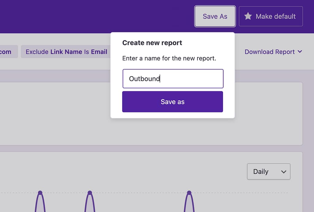 Save outbound report