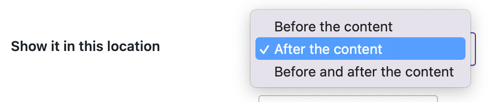 Selecting a location