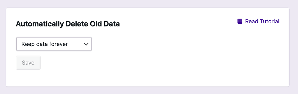 Automatic data deletion