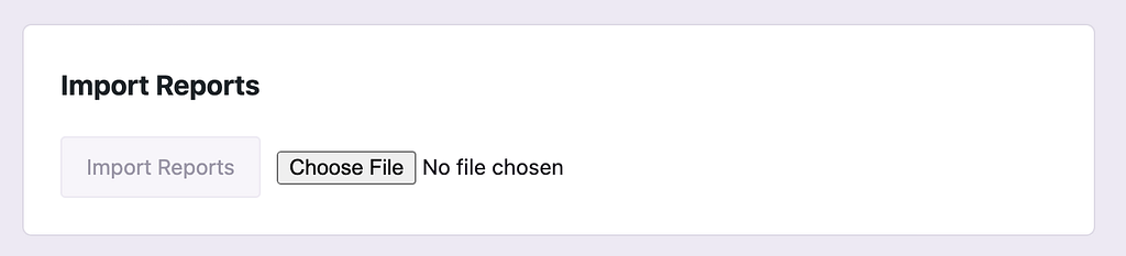 Import reports