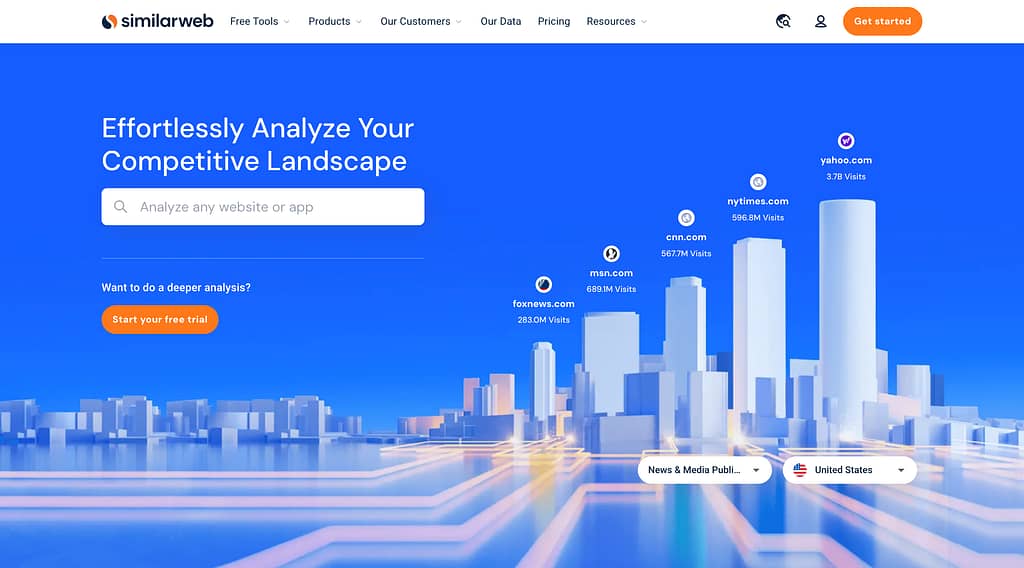 Similarweb homepage