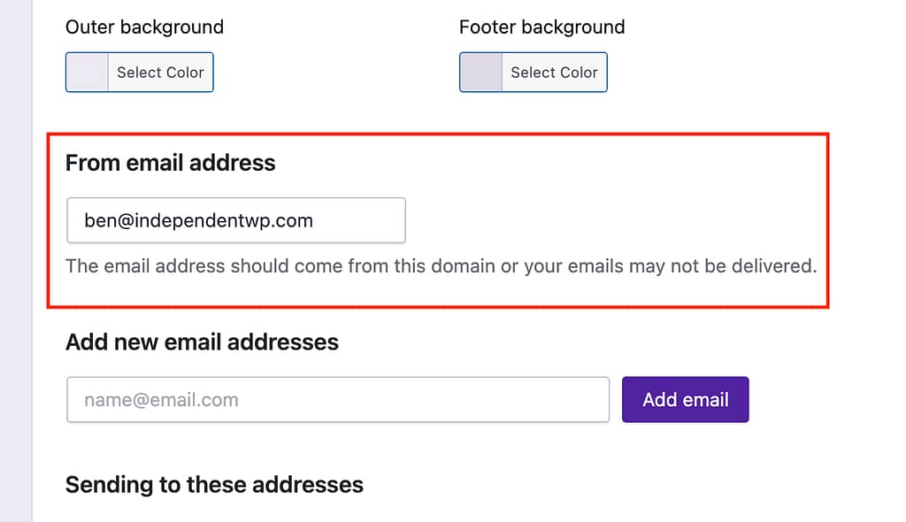 From email address