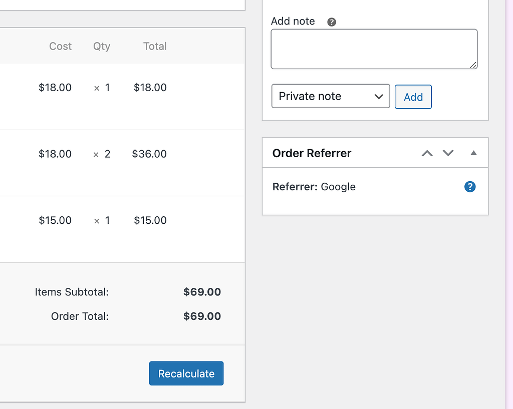 Order referrer box