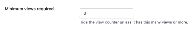 Minimum views required setting
