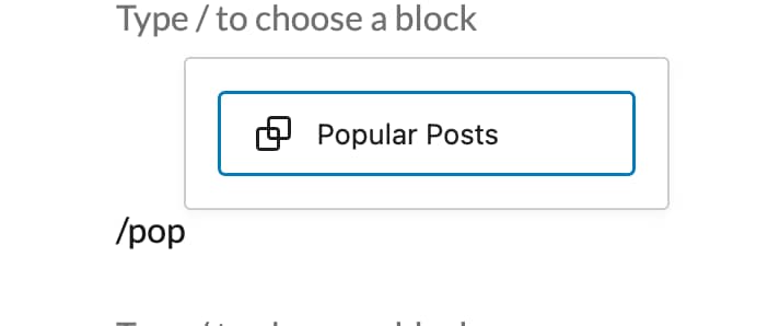 Adding reusable block