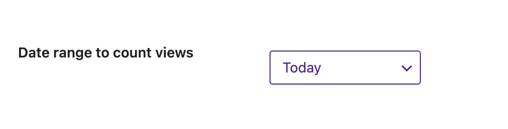 Date range count views