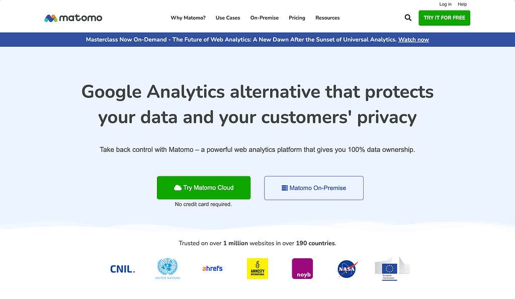 Matomo website