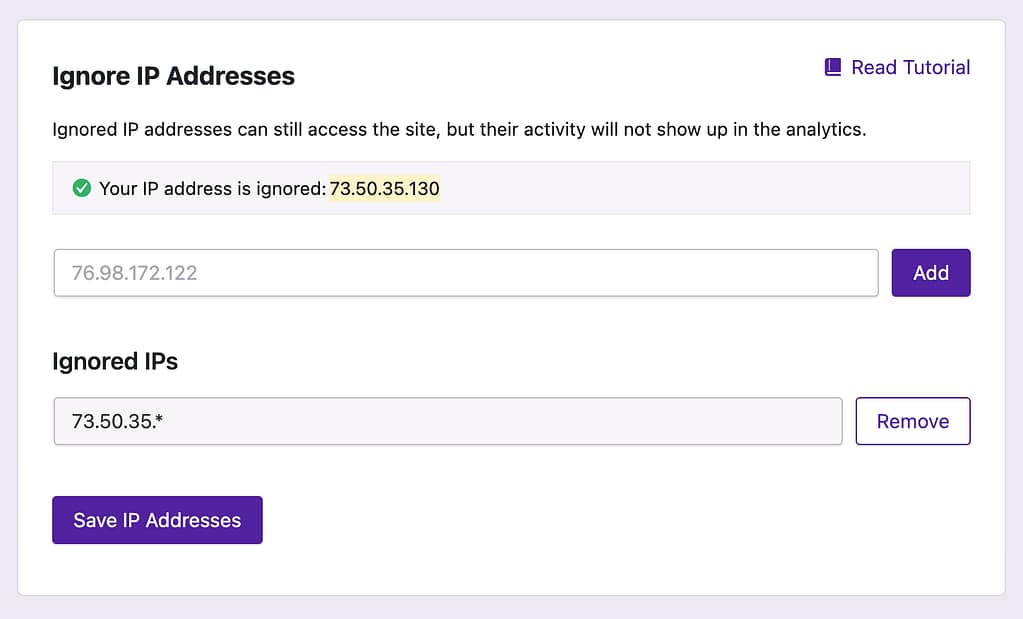 Blocking IP addresses with wildcards